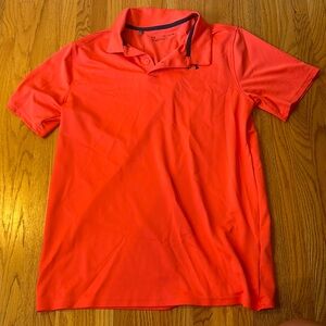 Neon orange/pink collard shirt